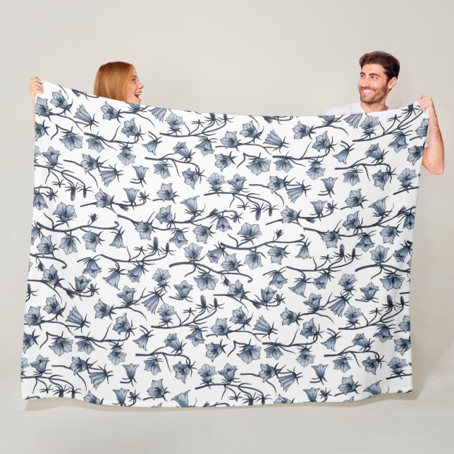 Bluebells, Harebells, Blumen Fleecedecke (Beispiel)