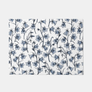 Bluebells, Harebells, Blumen Fußmatte