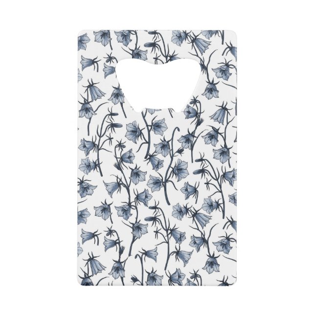 Bluebells, Harebells, Blumen Geldbeutel Flaschenöffner (Vorderseite)