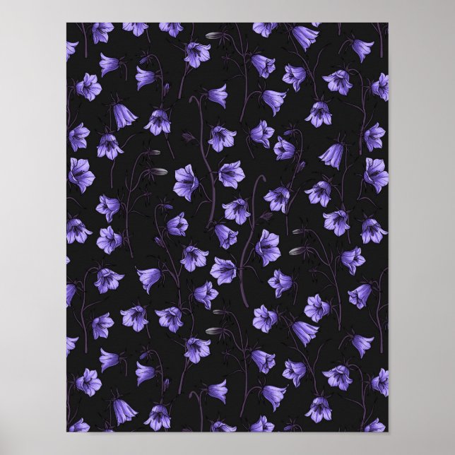 Bluebells, Harebells, Blumen Poster (Vorne)