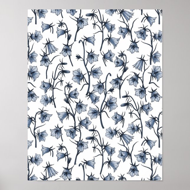 Bluebells, Harebells, Blumen Poster (Vorne)