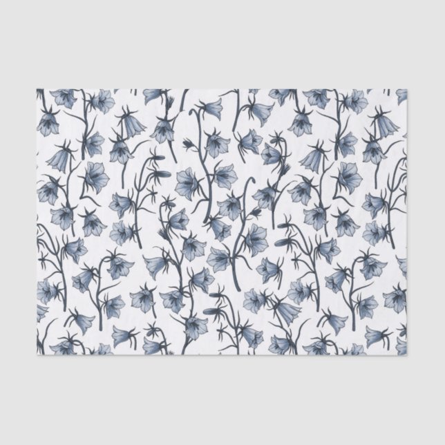 Bluebells, Harebells, Blumen Seidenpapier (Vorderseite)