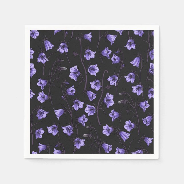 Bluebells, Harebells, Blumen Serviette (Vorderseite)