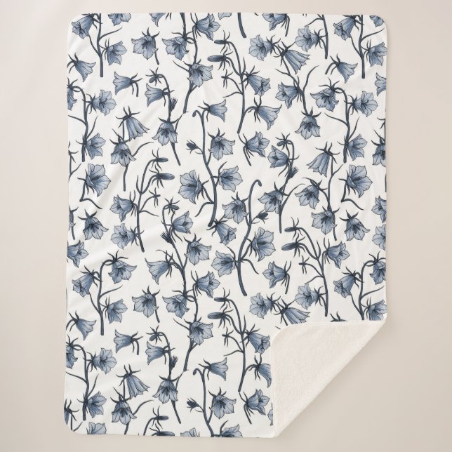 Bluebells, Harebells, Blumen Sherpadecke (Vorderseite)