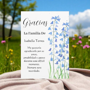 Bluebells Spanish Floral Beerdigung Tod Vielen Dan Einladung