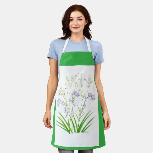 Bluebells und Stitchwort-Schürze Schürze (Getragen)