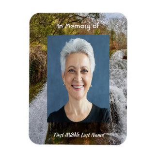 Bluebells Waterfall Landscape   Memorial Keepsake  Magnet