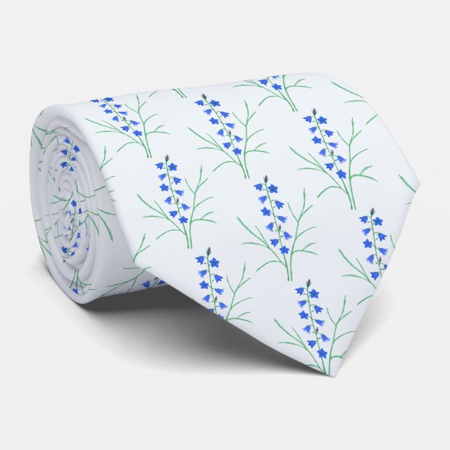 Bluebells White Neck Tie Krawatte (Gerollt)