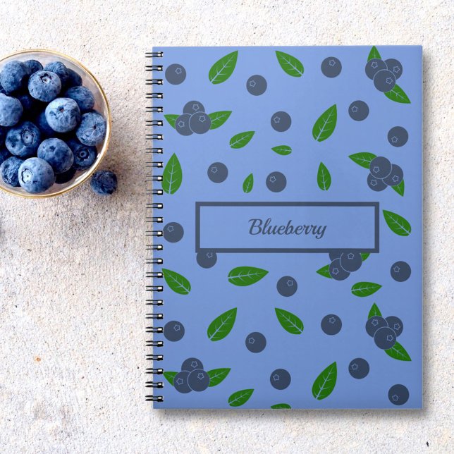 Bluebermuster-Notebook Notizblock (Blueberry Notebook)
