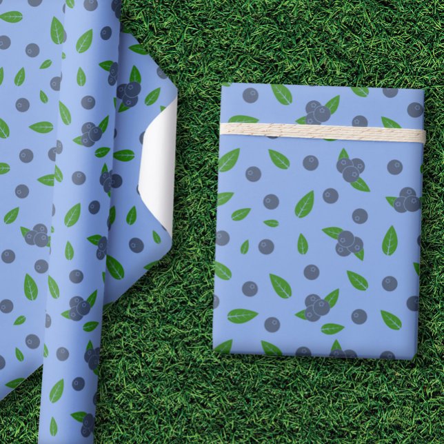 Bluebermuster Wrapping Paper Geschenkpapier (Blueberry pattern Wrapping Paper)