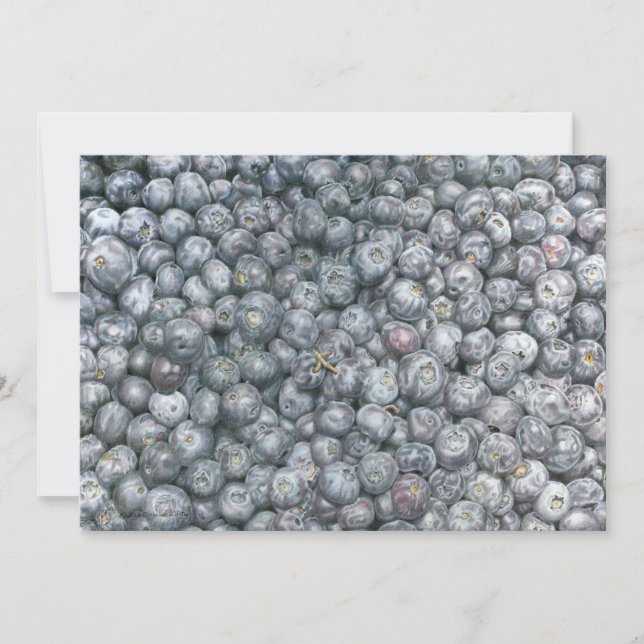 Blueberries Art Einladung (Vorderseite)