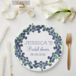 Blueberries Blueberry Frucht Brautparty Party Pappteller