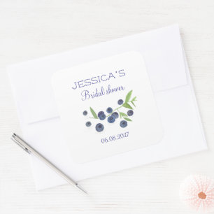 Blueberries Blueberry Frucht Brautparty Party Quadratischer Aufkleber