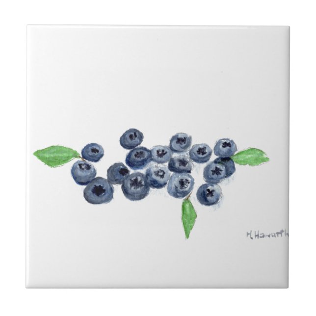 Blueberries Früchte Küchendekoration Fliese (Vorderseite)