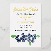 Blueberries Fruchtwasser Foto QR Code Hochzeit