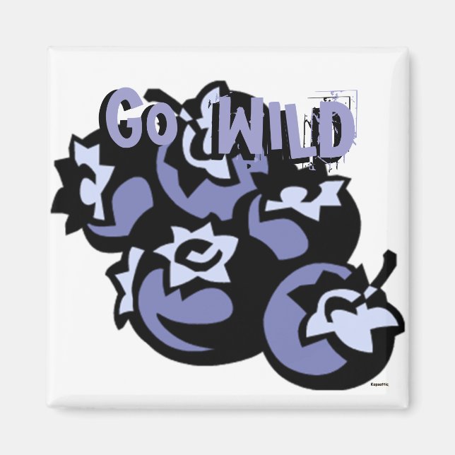 Blueberries Go Wild Magnet (Vorne)