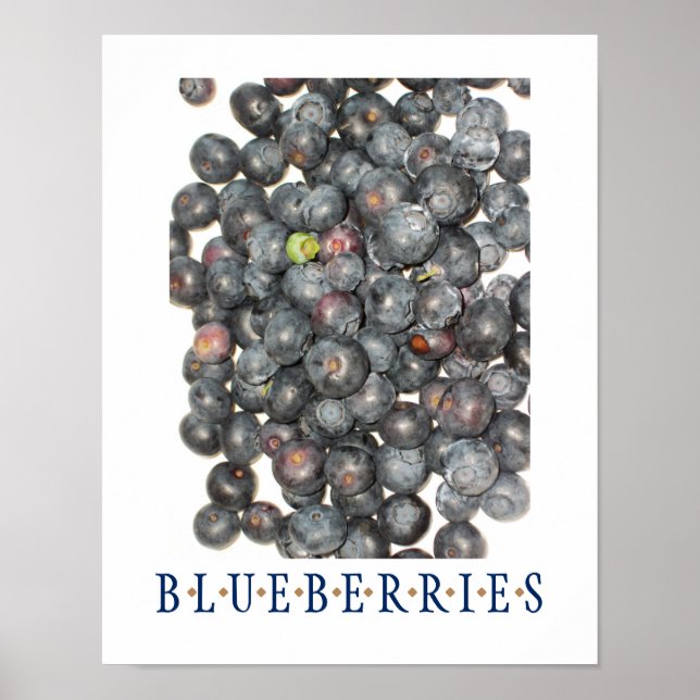 Blueberries Kitchen Art Poster (Vorne)