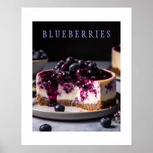 Blueberries Kitchen Art Poster (Vorne)