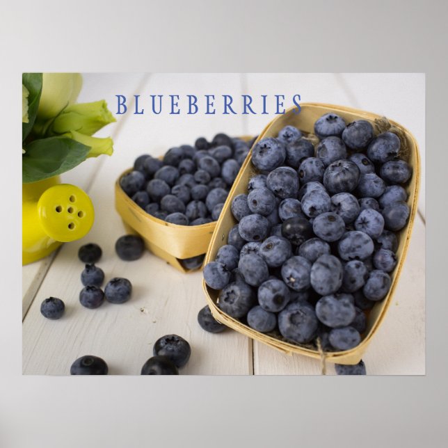 Blueberries Kitchen Art Poster (Vorne)