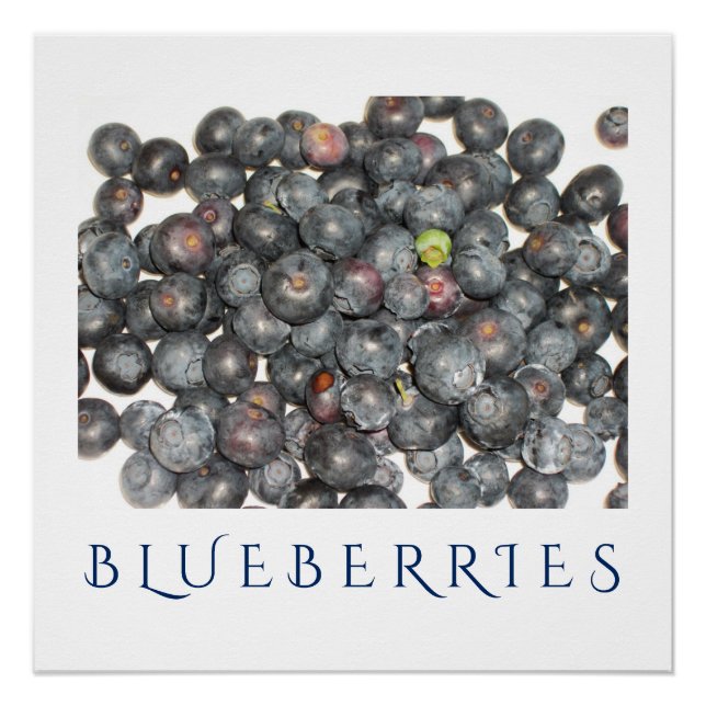 Blueberries Kitchen Art Poster für die Wohngestalt (Vorderseite)