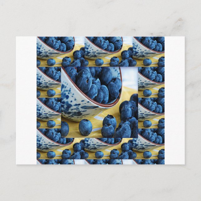 Blueberries Koch gesunde Diätsalate Postkarte (Vorderseite)