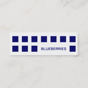 BLUEBERRIES (Mod-Quadrate) Mini Visitenkarte