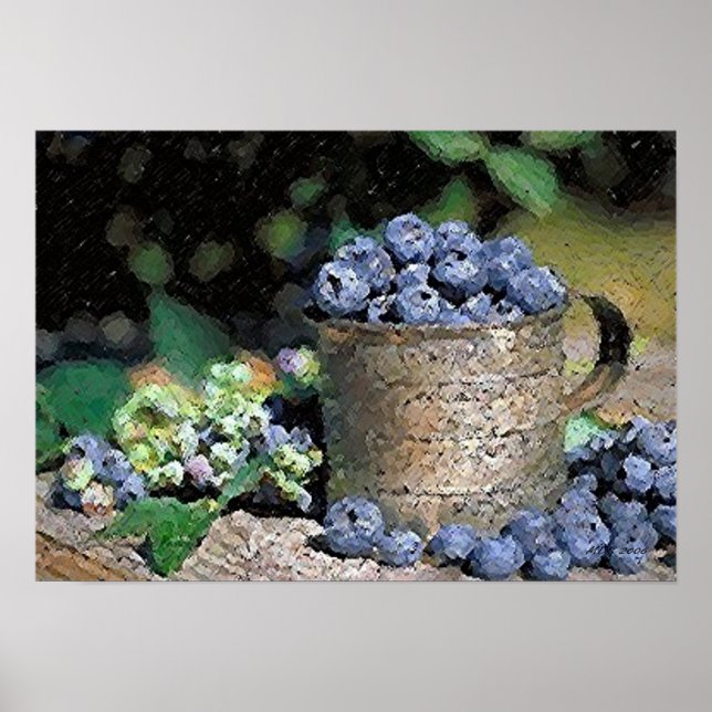 Blueberries Poster Print (Vorne)