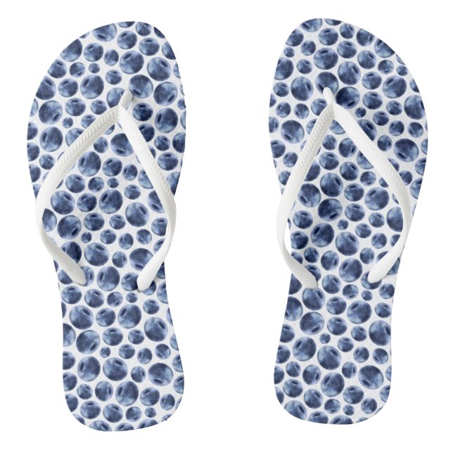 Blueberries Print Frucht Muster Flip Flops (Fußbett)