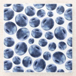 Blueberries Print Frucht Muster Glasuntersetzer