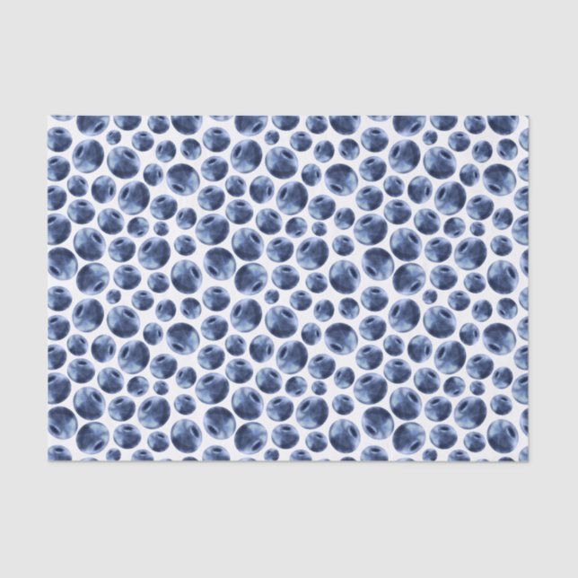 Blueberries Print Frucht Muster Seidenpapier (Vorderseite)
