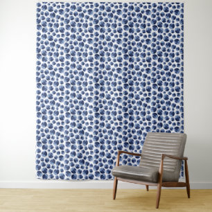 Blueberries Print Frucht Muster Wandteppich