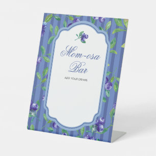 Blueberries Sweet Baby Dusche Momosa Bar Sockelschild