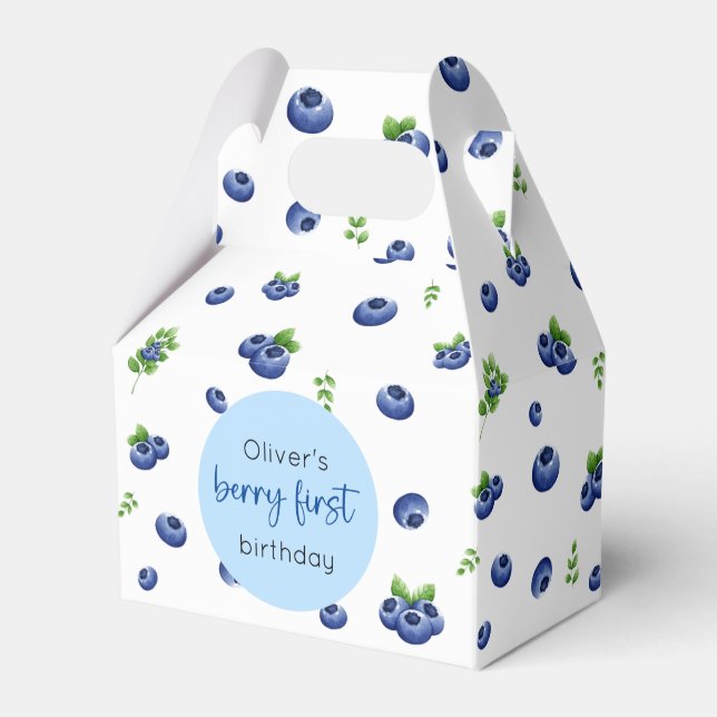 Blueberry 1. Geburtstag Berry First Geschenkschachtel (Vorderseite)