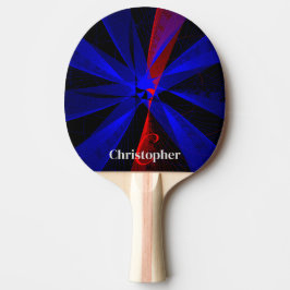 Blueberry Abstract Geometric Ping Pong Paddle Tischtennis Schläger