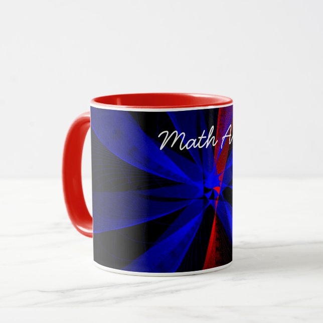 Blueberry Abstrakt Geometric Math Art Coffee Tasse (Vorderseite Links)