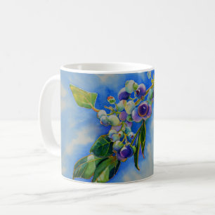 Blueberry Aquarellkaffee Tasse