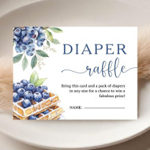 Blueberry Baby Brunch Baby Shower Diaper Raffle