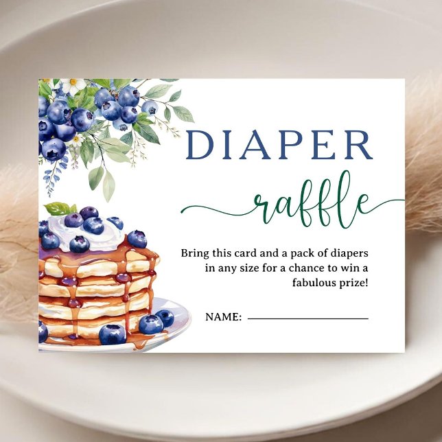 Blueberry Baby Brunch Baby Shower Diaper Raffle Begleitkarte (Von Creator hochgeladen)