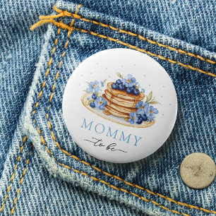 Blueberry Baby Brunch Baby Shower Mommy to Be Button