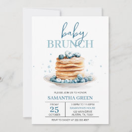 Blueberry Baby Brunch Babydusche Einladung