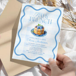 Blueberry Baby Brunch Babydusche Einladung