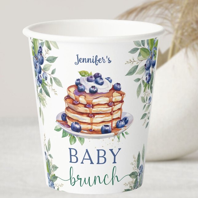 Blueberry Baby Brunch Boy Baby Shower Pappbecher (Von Creator hochgeladen)