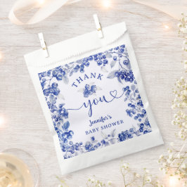 Blueberry Baby Dusche Blue Toile De Jouy Geschenktütchen