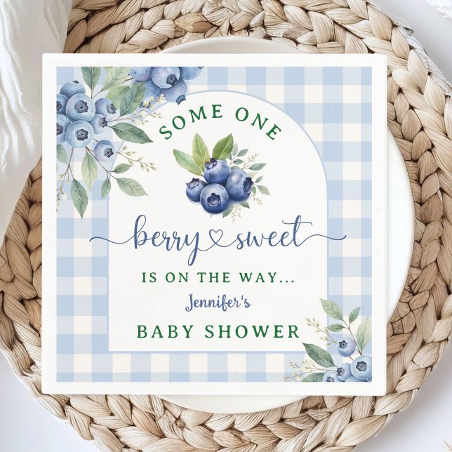 BlueBerry Baby Shower Berry Sweet Paper Napkin Serviette (Von Creator hochgeladen)
