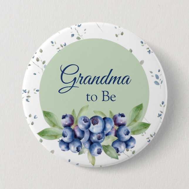 Blueberry Baby Shower Buttons (Vorderseite)