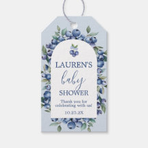 Blueberry Baby Shower Gift Tag