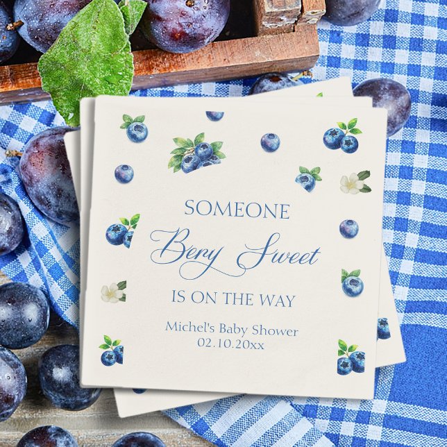 Blueberry Baby Shower  Serviette (Von Creator hochgeladen)