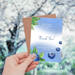 Blueberry Babydusche Flat Danke Karte