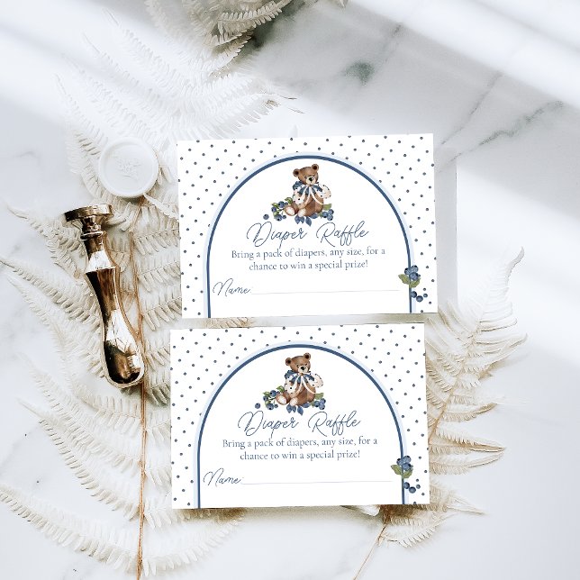 Blueberry Bear Baby Duschkabine Windelwanne Begleitkarte (Von Creator hochgeladen)