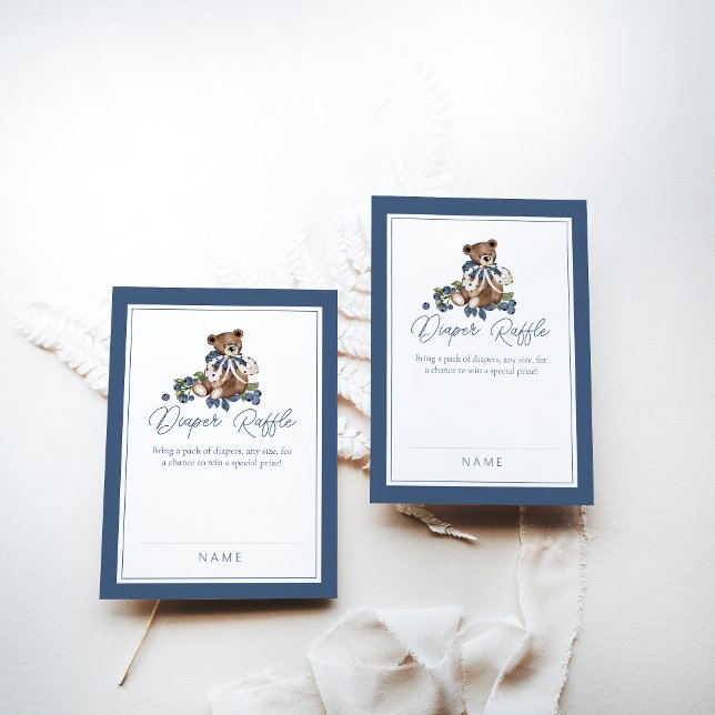 Blueberry Bear Baby Duschkabine Windelwanne Begleitkarte (Von Creator hochgeladen)